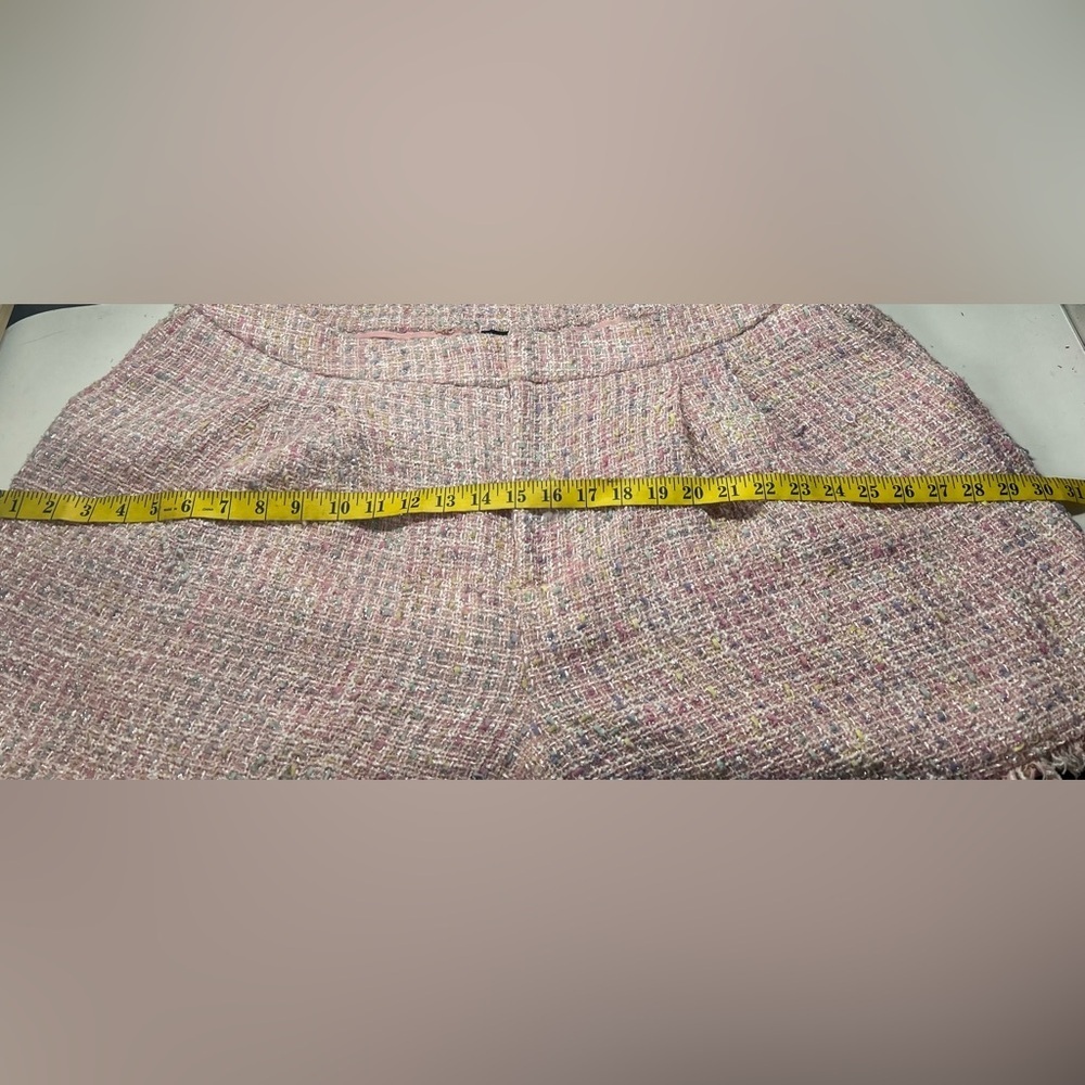 ELOQUII PINK RAINBOW CONFETTI TWEED, RAW EDGE SHORTS. FULLY LINED, RAW EDGE Sz22 - Picture 5 of 12